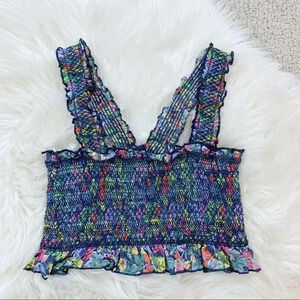 UO Floral Smocked Tank Top